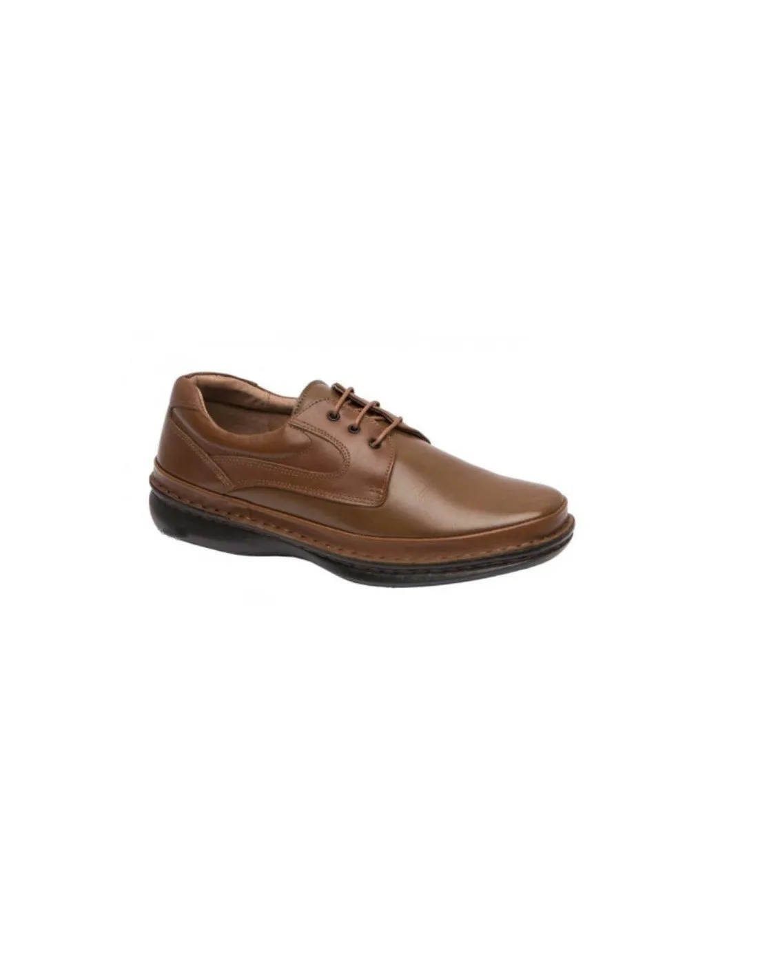 Zapatos cómodos cordones piel cuero