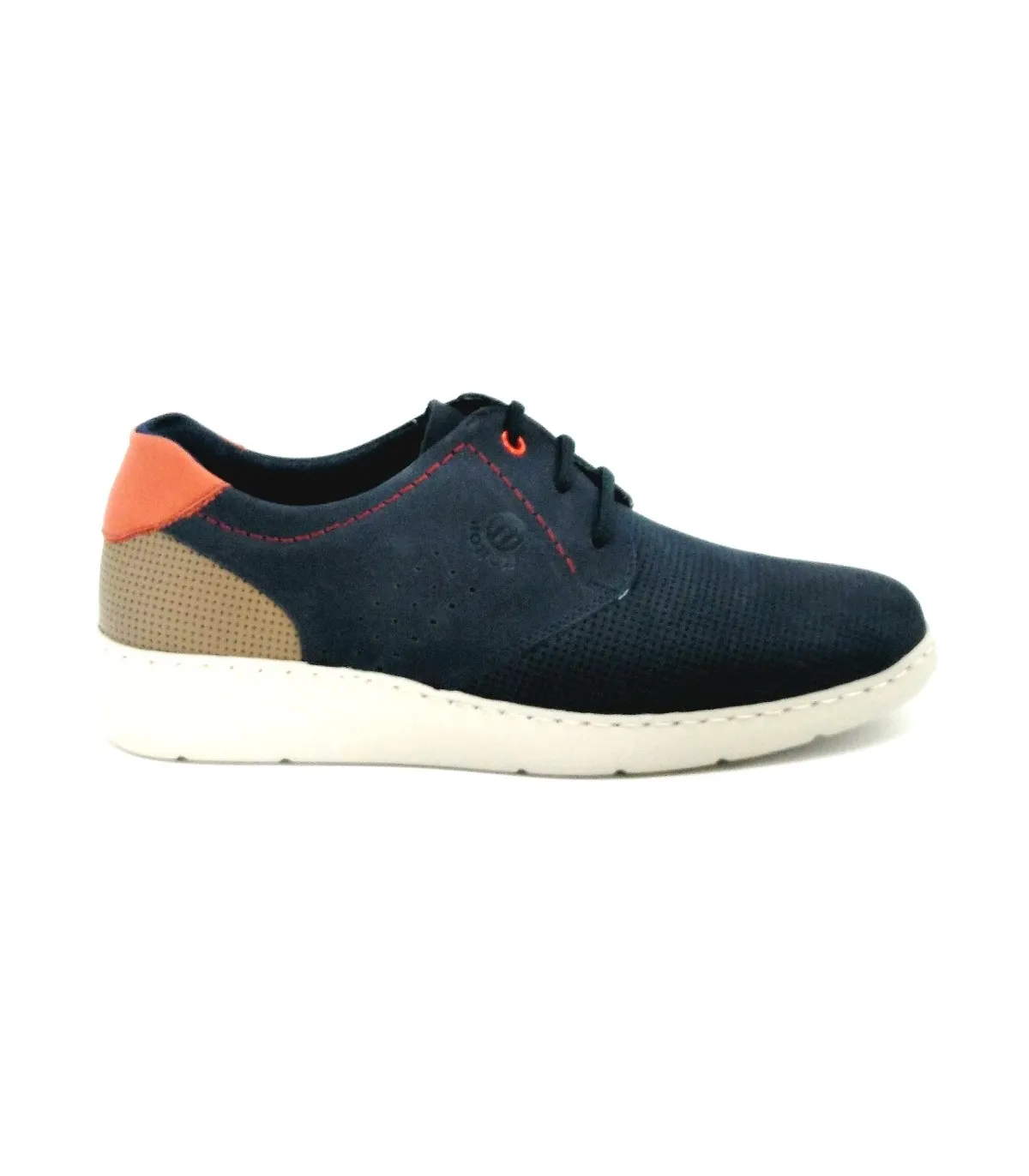 Zapatos de cordones en piel de color azul