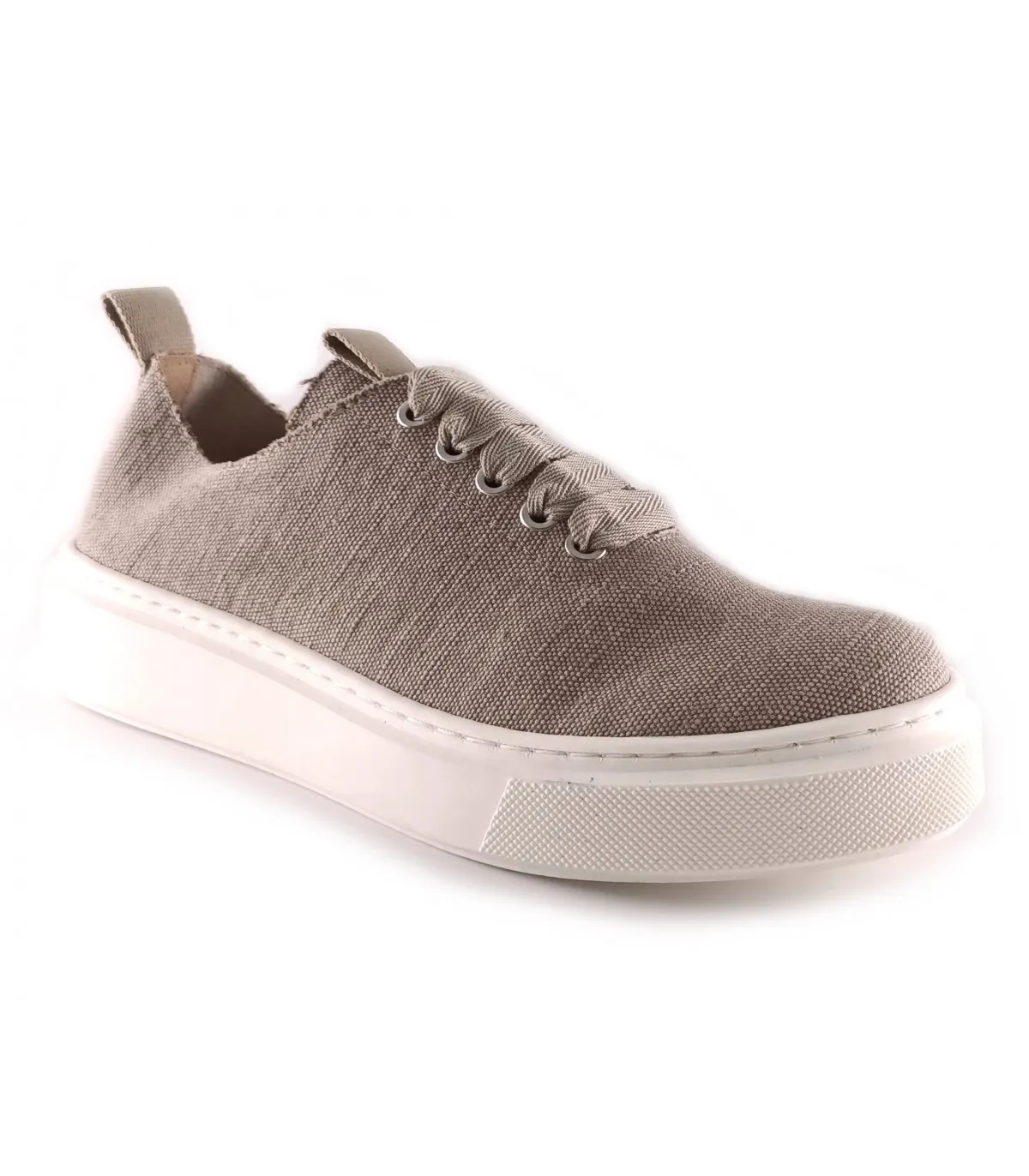 Zapatos de cordones para mujer con la suela en color blanco